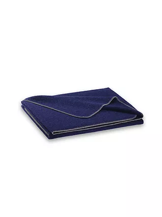 STEINER 1888 | Couverture en laine "Alina" 150x190cm airelle | dunkelblau